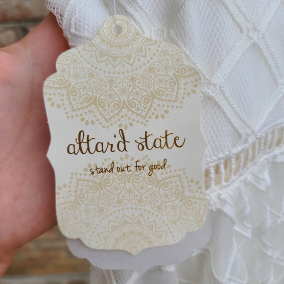 Altar'd State Lace Halter Neck White Dress Small - Picture 5 of 5